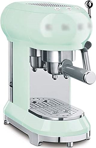 FMOGGE Koffiezetapparaat Snelle Verwarming Capsule-Koffiezetapparaat Voor Thuiskantoor Met Melkopschuimer Semi-Automatische Kleine Latte- En Cappuccinomaker Koffiezetapparaat (Groen)