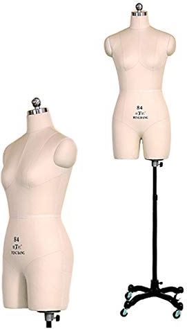 BJH Female Sewing Dress Mannequin Torso, Women Half Body Dressmakers Dummy Manikin for T- Shirt Dress Form Clothing Display/Teaching Practice