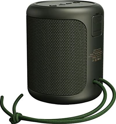 SCDMY Dynamische draadloze luidspreker BT5.0 Waterpoof Bass Speaker Protable Car Outdoor Bluetooth Support MusicBox Tf Kaart Aux (Color : Green)