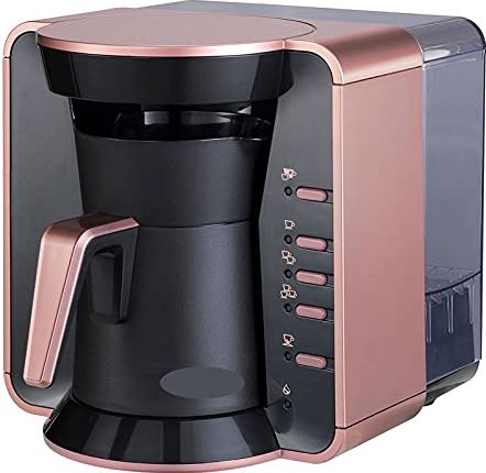 FMOGGE Koffiezetapparaat Compact Filter Infuus Koffiezetapparaat, Handige Variabele Zetgrootte, Alles-In-Een Espressomachine Espressomachine (Rose)