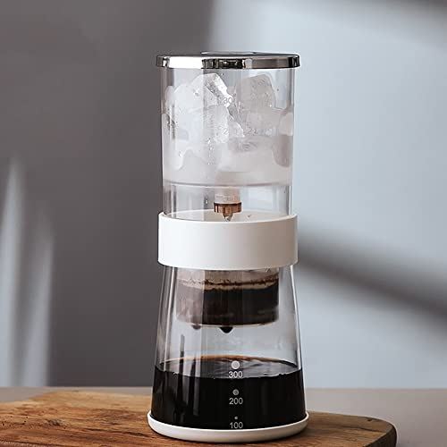 XFHuanHai Koffiezetapparaat 300 ml Cold Brew kan voor ijskoffie en ijsthee Cold Brew Dripper met instelbare druppelventiel voor thuis of op kantoor