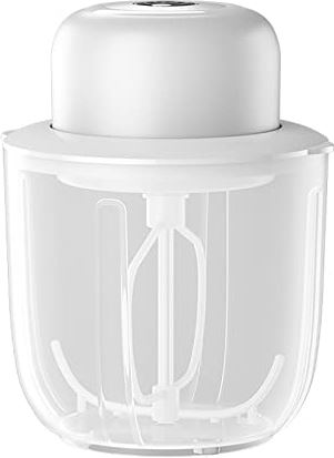 FMOPQ Elektrische handgarde Elektrische eierklopper Huishoudelijk Mini automatisch bakmelk Cap Creamer Keuken Draadloze eiwitmixer (kleur: wit, afmeting: 12,5x17x11.3cm) (wit 12,5x17x11.3cm)