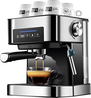 FMOGGE Elektrisch Koffiezetapparaat Halfautomatische Espressomachine Met Stoomfunctie, Stoommelkopschuimer, Thuishotelcafé, Multifunctionele Koffiemachine