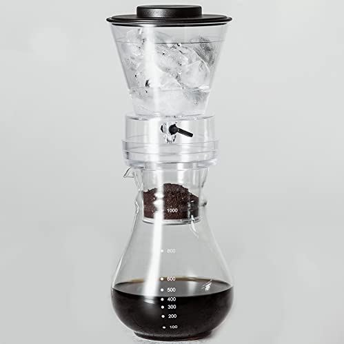 XFHuanHai Cold Drip Koffiebereider 1000ml Koffiezetapparaat met instelbare druppelventiel voor koud gezette koffie en thee