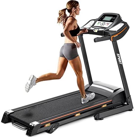 RTYHASGHHH Folding Electric Treadmill for Home 0-14.8KM/H Adjustable 2.25 HP 240 Lb Bearing Weight Jogging Walking Running Machine for All Home Gym Workout Equipment