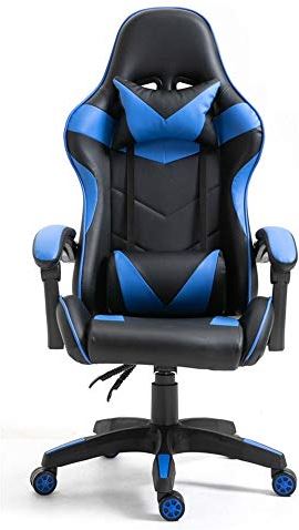 RTYHASGHHH Gaming Chair Game Chair Racing Ergonomic High-Back Computer Chair Swivel Heavy Video Game Chair Video Game Chairs (Color : Blue Size : Free Size)
