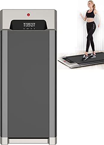 ZHJFDJ ZIRUIGONG Vlakke elektrische wandelloopband, mini-wandelmachine fitnessapparatuur, Lcd Scherm- en lage geluidsloopband, eenvoudige bediening en lichtgewicht