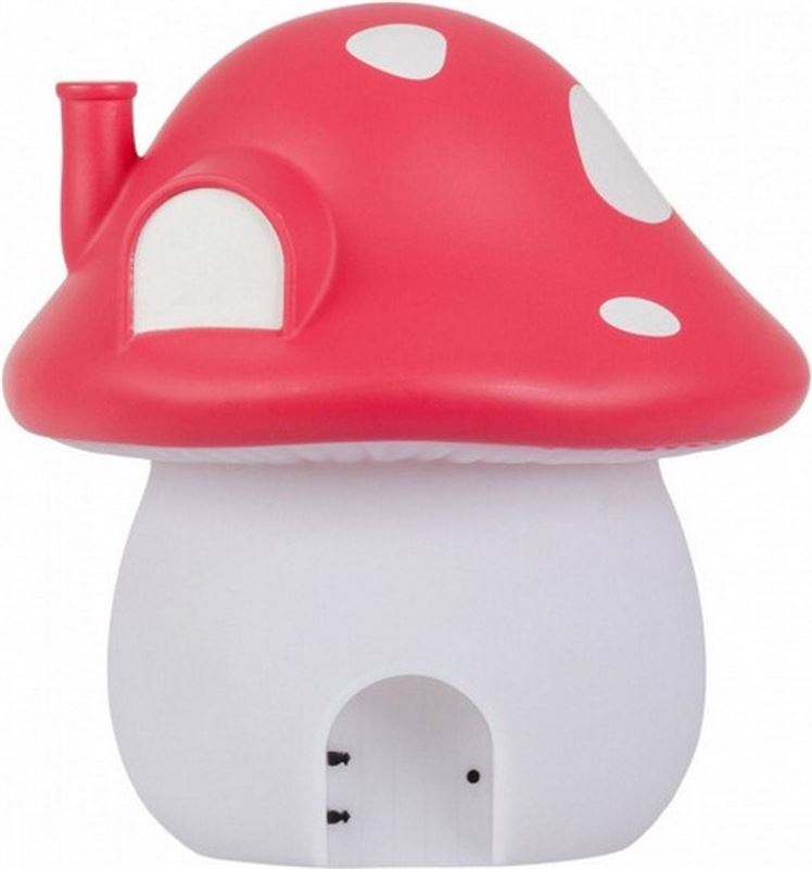 A Little Lovely Company nachtlamp Paddenstoel junior 19 cm PVC rood