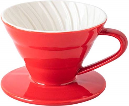 Kamay Kleurrijke Koffiezetapparaat Schroefdraad Binnen Keramische Koffie Dripper Koffiebrouwer Drip Cup voor 1-2 Mensen Rood