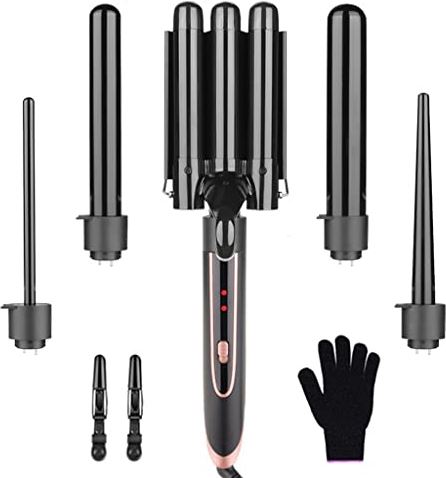 FMOPQ Elektrische 5 in 1 Haar Waver Peer Bloem ConeRoller Curling Wand Professionele Haar Krultang Haar Krultang Keramische Styling tool