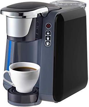 FMOGGE Koffiezetapparaat; Herbruikbare Theemachine Met Filterpapier Koffiecapsules, Thuiskantoor Automatische Multifunctionele Grote Koffiepoedermelktheemachine (Zwart)