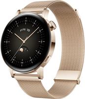 Huawei WATCH GT 3 42 mm smartwatch, lange batterijduur, SpO2-bewaking, KI-looptrainer, nauwkeurige hartslagbewaking, 100+ trainingsmodi, helder goud, 3