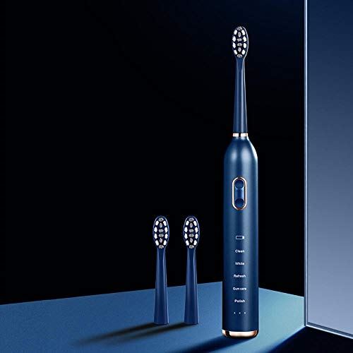 Haodong Elektrische tandenborstel, oplaadbaar, ultrasoon volautomatisch, voor mannen, zacht haar, student, universiteit, heren, speciale Sonic Toothbrush-blue1