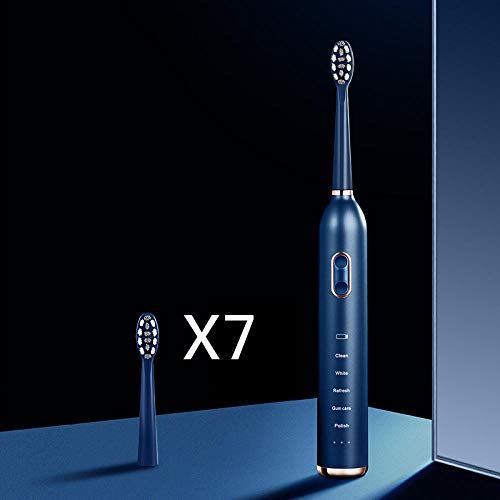Haodong Elektrische tandenborstel, oplaadbaar, ultrasoon volautomatisch, voor mannen, zacht haar, student, universiteit, heren, speciale Sonic Toothbrush-blue2