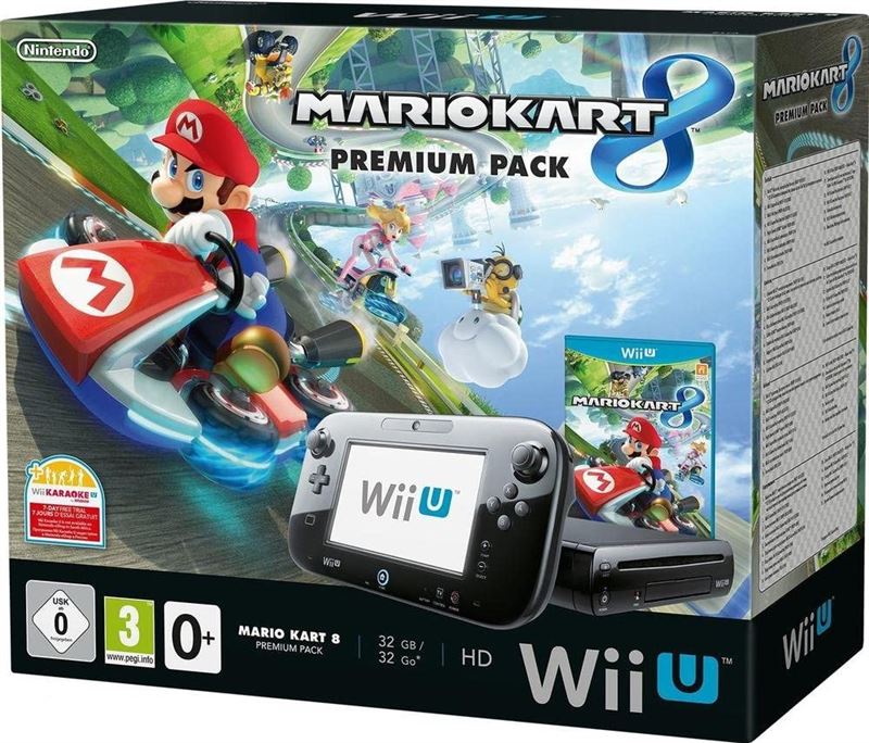 Nintendo Wii U 32GB / zwart / Mario Kart 8