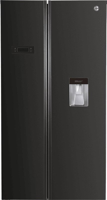 Hoover HHSBSO 6174BWD - Amerikaanse koelkast - Waterdispenser - Side by Side - No Frost - Energieklasse E - Zwart black