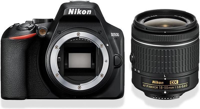 Nikon D3500 + AF-P 18–55 zwart