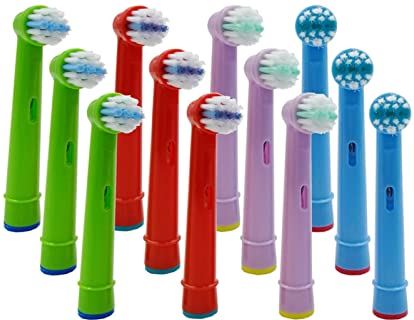 FOUF GGFU Store 4/8 / 12PC Vervanging Kids Kinderen Tandenborstel Hoofden Compatibel met Oral B-10A Pro-Health Stages Elektrische tandenborstel ORAL ZORG, 3D EXCE (Color : 12pcs)