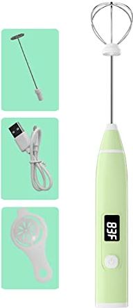 Liang Home Handheld Mini Blender Kleine lichtgewicht ei -garde USB Wireless draagbare draagbare melkbrij, wit/blauw/groen opladen (Color : Green)