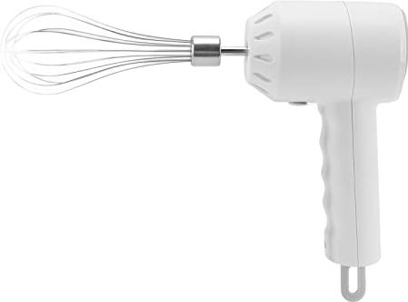 Gaeirt Handmixer, draagbare USB-oplaadbare elektrische mixer met 3 snelheden Veilig draadloos 20W voor bakken(wit)