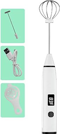 Liang Home Handheld Mini Blender Kleine lichtgewicht ei -garde USB Wireless draagbare draagbare melkbrij, wit/blauw/groen opladen (Color : White)