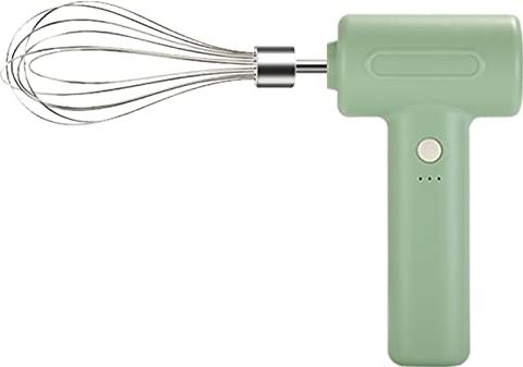 Liang Draagbare handheld klop elektrische crème klopper met drie versnellingen verstelbaar bakgereedschap, wit/groen (Color : Green)