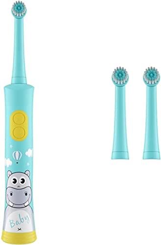 XiangWen Elektrische Tandenborstel Kinderen Elektrische Tandenborstel Waterdicht USB Oplaadbare Zachte Varkenshaar Volautomatische Reiniging Tandenborstel Dagelijkse Rotatie (Kleur: Blauw, Grootte: One Size)