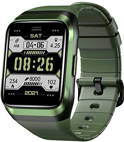 LPMGL Vrouwen Smart Watch, 1,69 inch groot scherm armband, IP68 waterdichte bloedzuurstof hartslagmeter, outdoor fitness mannen sport smart horloge (kleur: rood) (groen)