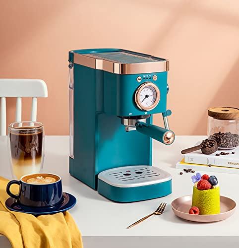 SLIFDUO Koffiezetapparaat, Espresso-apparaat met melkopschuimer, Espresso-apparaat voor 20 bar, uitneembaar waterreservoir van 1,2 L One-Touch-espresso-apparaat