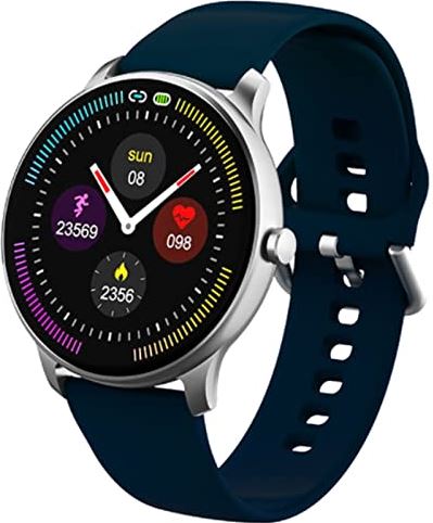 LPMGL Vrouwen Smart Horloge voor Android iOS Telefoon, 1,28 Inch Touchscreen Fitness Tracker Inkomende oproep Alarm, stappenteller Calorie Counter, Waterdicht Smart Watch, Roze (blauw)