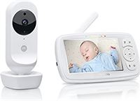 Motorola Motorola Ease 44 Connect - WiFi-babyfoon met camera - 4,3 inch videobabyfoon HD-scherm - Hubble-app - nachtzicht, slaapliedjes, microfoon, kamertemperatuurbewaking - wit