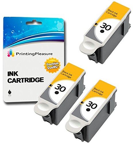 Printing Pleasure 3 XL Zwarte Printercartridges Compatibel met Kodak 30XL voor Kodak ESP C100 C110 C115 C300 C310 C315 C330 C360 1.2 3.2 3.2S Office 2100 2150 2170 AIO Hero 2.2 3.1 4.2 5.1 | 30B