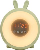 Generic Bunny Slaaptrainer - Groen - Wake Up Light - Alarm Klok - Peuter Wekker - Digitale Klok - Nachtrust - 8 verschillende kleuren - Nachtlamp