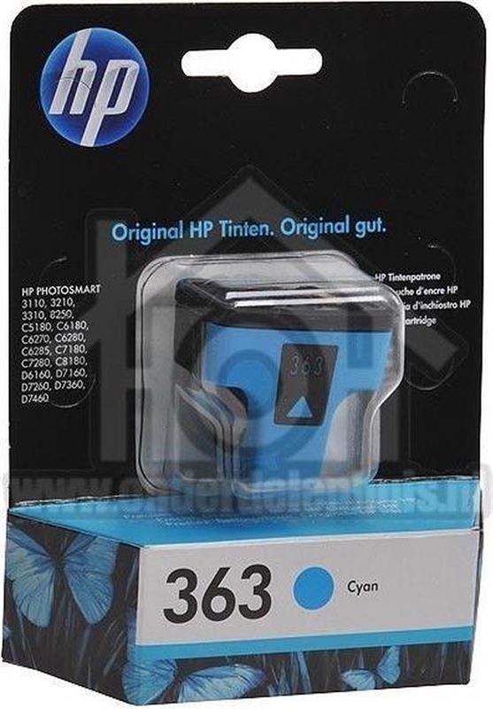 HP Hewlett-Packard Inktcartridge No. 363 Cyan Photosmart 3110;3210;3310 2509382