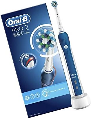 Oral-B Pro 2000 / Pro 2 Elektrische tandenborstel, oplaadbaar, 2000 W, 3DWhite Dwarsbeweging. blauw