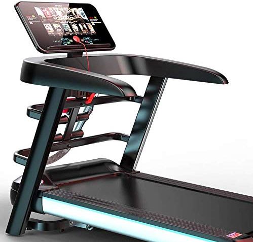 FMOPQ Running Machines Foldable Treadmill Electric Fitness Running Machine Exercise Fitness Equipment Low Noise Footstep for Fitness Gym (Color Size : 138x68x124cm) Indoor Cycling Bike