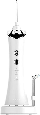 uetgrtarghhtddy Water Flosser, 150ML Cordless Dental Oral Irrigator, 3 Modes and 4 Jet Tips, IPX7 Waterproof, Rechargeable Waterproof Teeth Cleaner for Home and Travel