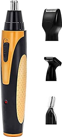 uetgrtarghhtddy Nose Trimmer USB Rechargeable Ear and Nose Hair Trimmer for Men and Women, 4 in 1 Professional Painless Eyebrow Facial Ear Hair Trimmer Clipper, Dual Edge Blades for Easy Cleansing