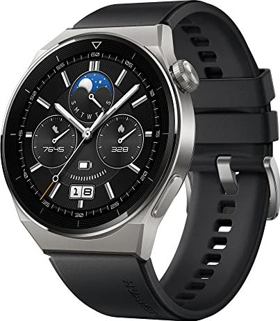 Huawei WATCH GT 3 Pro Smartwatch - Fitness Tracker en gezondheidsmonitor met hartslag- en bloedzuurstofmonitoring - langdurige batterij tot 2 weken - saffierwijzerplaat - Bluetooth - 46" zwart