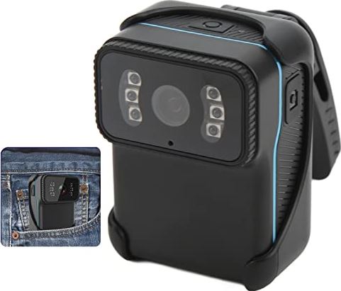 SHYEKYO Politie lichaamscamera, 1080P HD lichaamsgedragen camera stofdicht Praktisch voor veiligheidscontrole