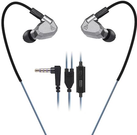 KZ Audio KZ ZS5 - In-ear Oordopjes Grijs Met microfoon