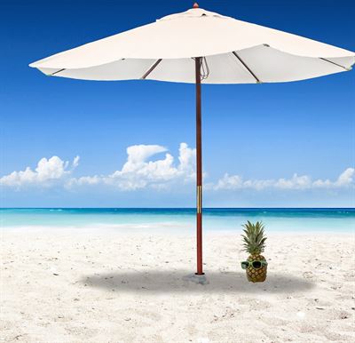Relaxdays parasolhouder grondboor - parasolharing - parasolboor - grondanker - wit kopen? | Kieskeurig.be | helpt je kiezen