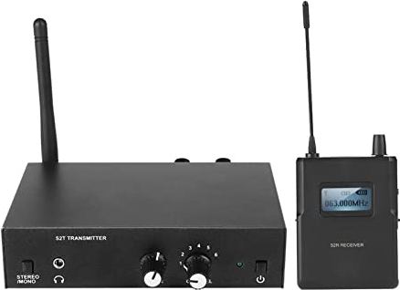 GUOG Voor ANLEON S2 UHF Stereo Draadloos In-ear Monitorsysteem, Draadloos IEM 863-865MHZ, Rekbaar, voor Podium, Studio, Tentoonstelling, Lezing, Spraak(EU)