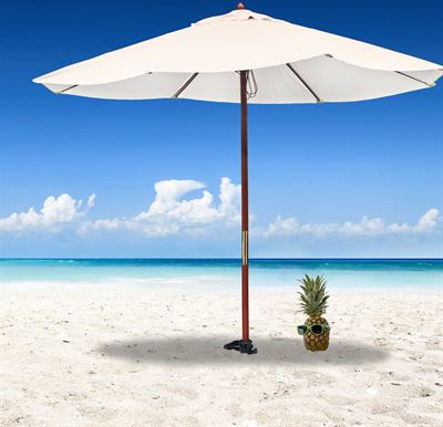 Relaxdays grondboor - parasolboor - parasolharing strand - grijs parasol kopen? | Kieskeurig.nl helpt kiezen