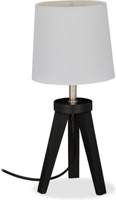 Over het algemeen Trek Schat Relaxdays tafellamp tripod - ronde nachtkastlamp hout - schemerlamp E14 -  vensterbank verlichting kopen? | Kieskeurig.nl | helpt je kiezen