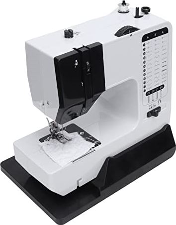 PECY Draagbare naaimachine, 9W 100-240V Mini elektrische huishoudelijke naaimachine met laag geluidsniveau voor naaimachine EU-stekker