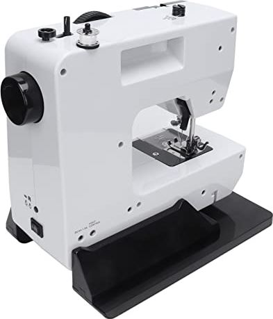 CHDE Mini elektrische naaimachine, draagbare naaimachine 9W 100-240V Hoogwaardig ontwerp voor thuisgebruik EU-stekker