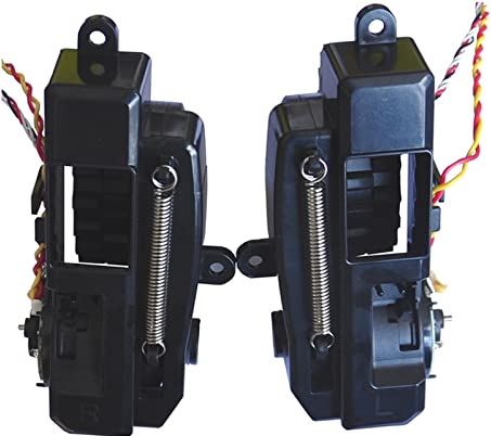 VUBLY Vacuümaccessoires Vervanging van linker- en rechterwielen van compatibel met Proscenic M6 M6 LDS 3 IROBOTIX CRL-200a Vacuüm vegen robot Stofzuigende vloerzorg (Color : Black)