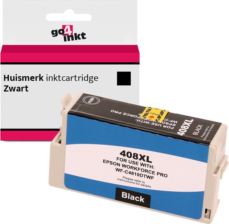 Go4inkt compatible met Epson 408XL 408L zwart black inktcartridge compatible
