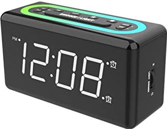 SEFAX LED Digitale wekker, snooze functie & geheugenfunctie Helderheid en volume kunnen worden aangepast met dubbele alarmen
